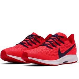 Nike New England Patriots Nike Red/Navy Air Zoom Pegasus 36 Running Shoes NWOT!
